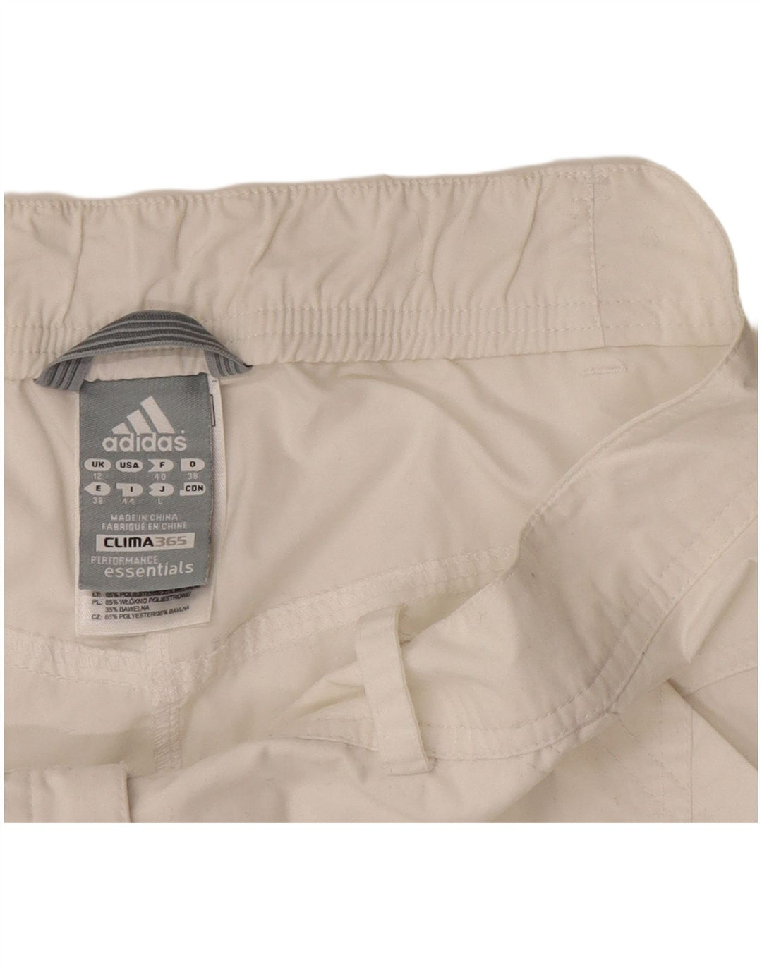 Spodnie Adidas Damskie Clima 365 Capri UK 12 Medium W30 L20 Białe