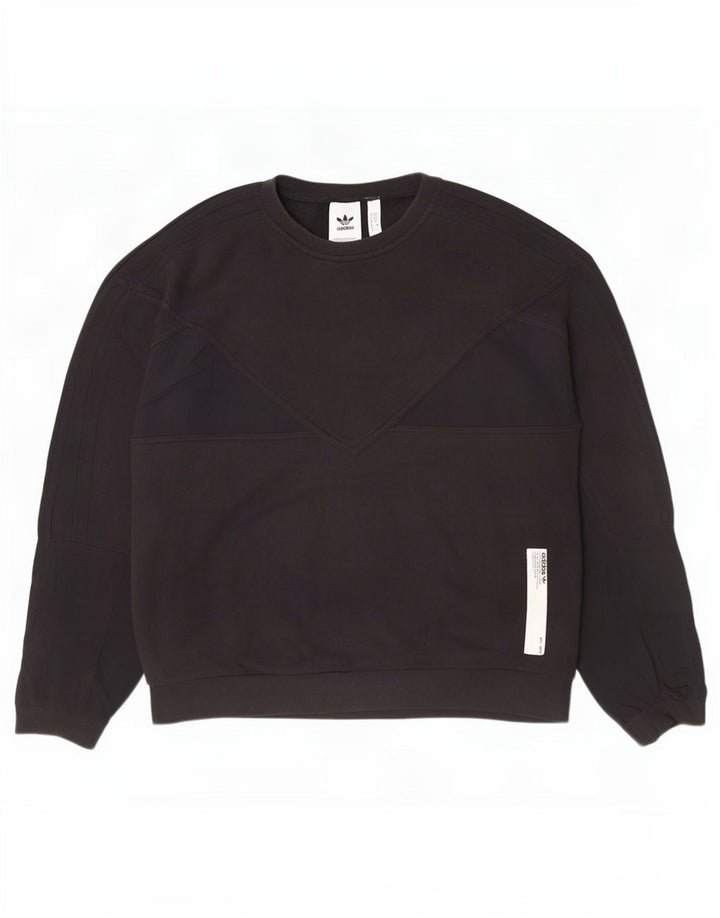 Adidas Męska Bluza Sweter Średni Czarny Bawełna