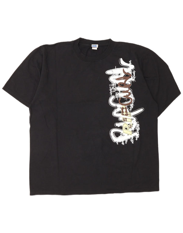 Męska koszulka z grafiką Rip Curl Top 2XL, czarna bawełna