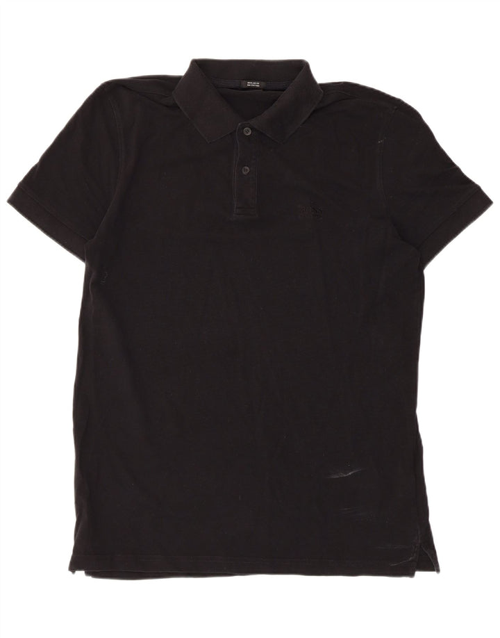 Męska koszulka polo Hugo Boss, duża, czarna, bawełniana