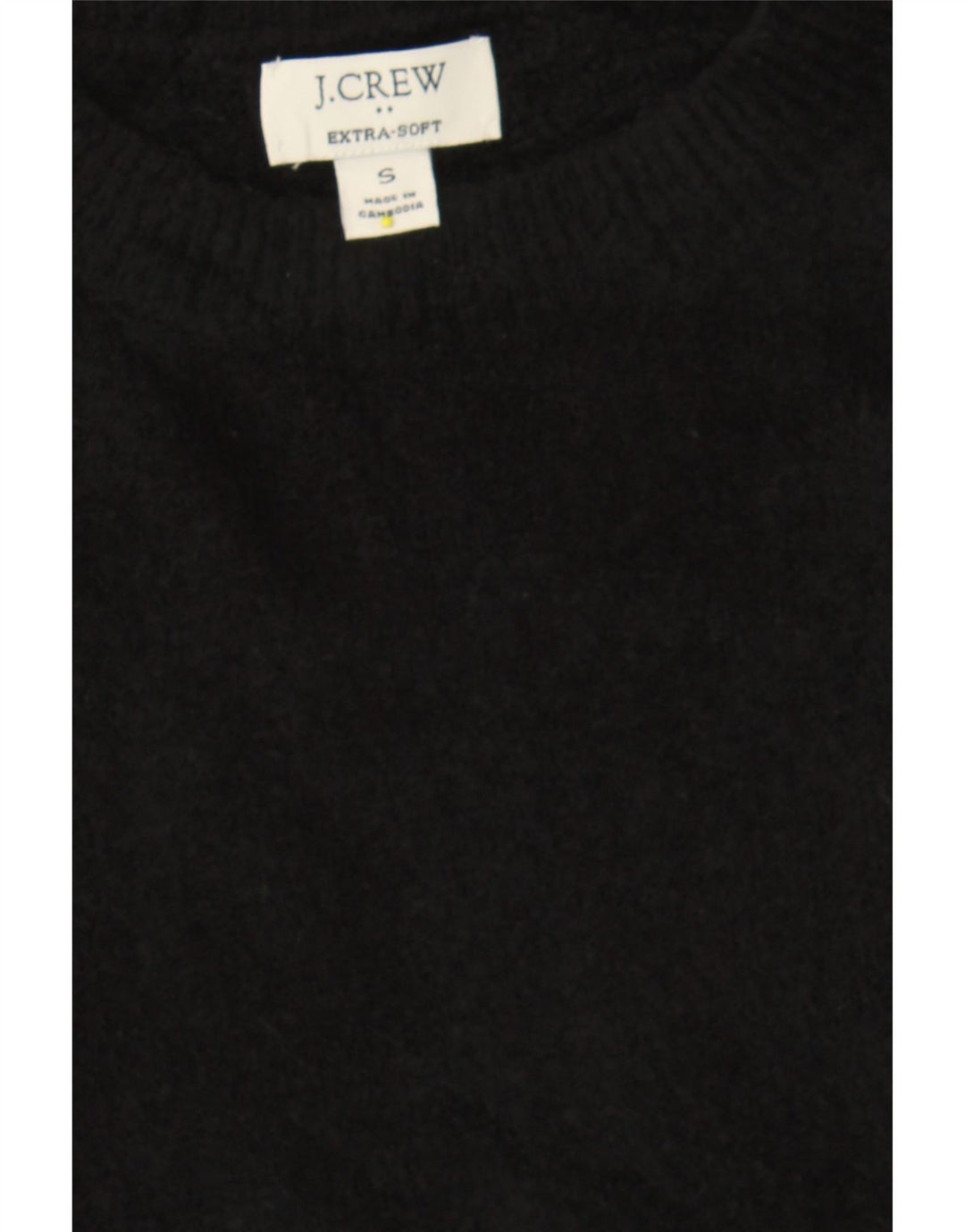 J. CREW Womens Crew Neck Jumper Sweater UK 10 Small Black Polyacrylic Vintage J. Crew and Second-Hand J. Crew from Messina Hembry 