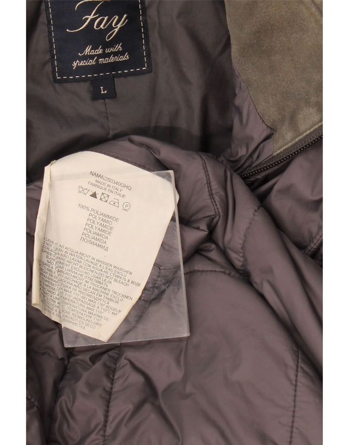 Męska ocieplana kurtka Fay UK 40, duża, szary poliamid