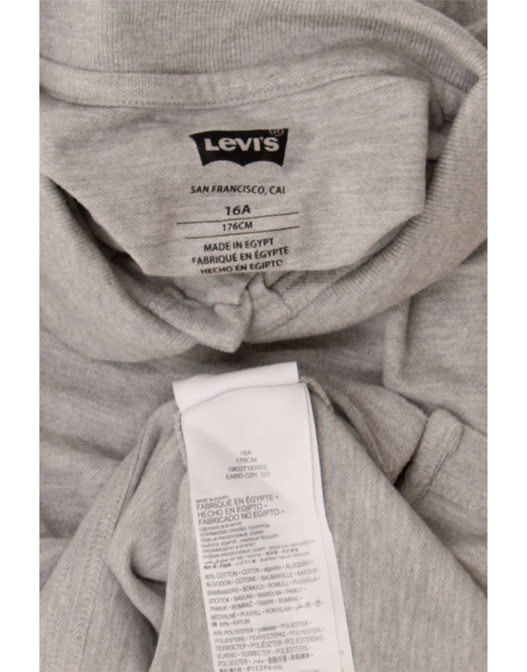 Chłopięca koszulka polo Levi's 15-16 lat, szara, bawełniana w plamki