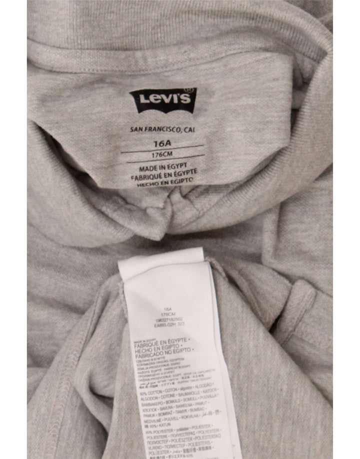 Chłopięca koszulka polo Levi's 15-16 lat, szara, bawełniana w plamki