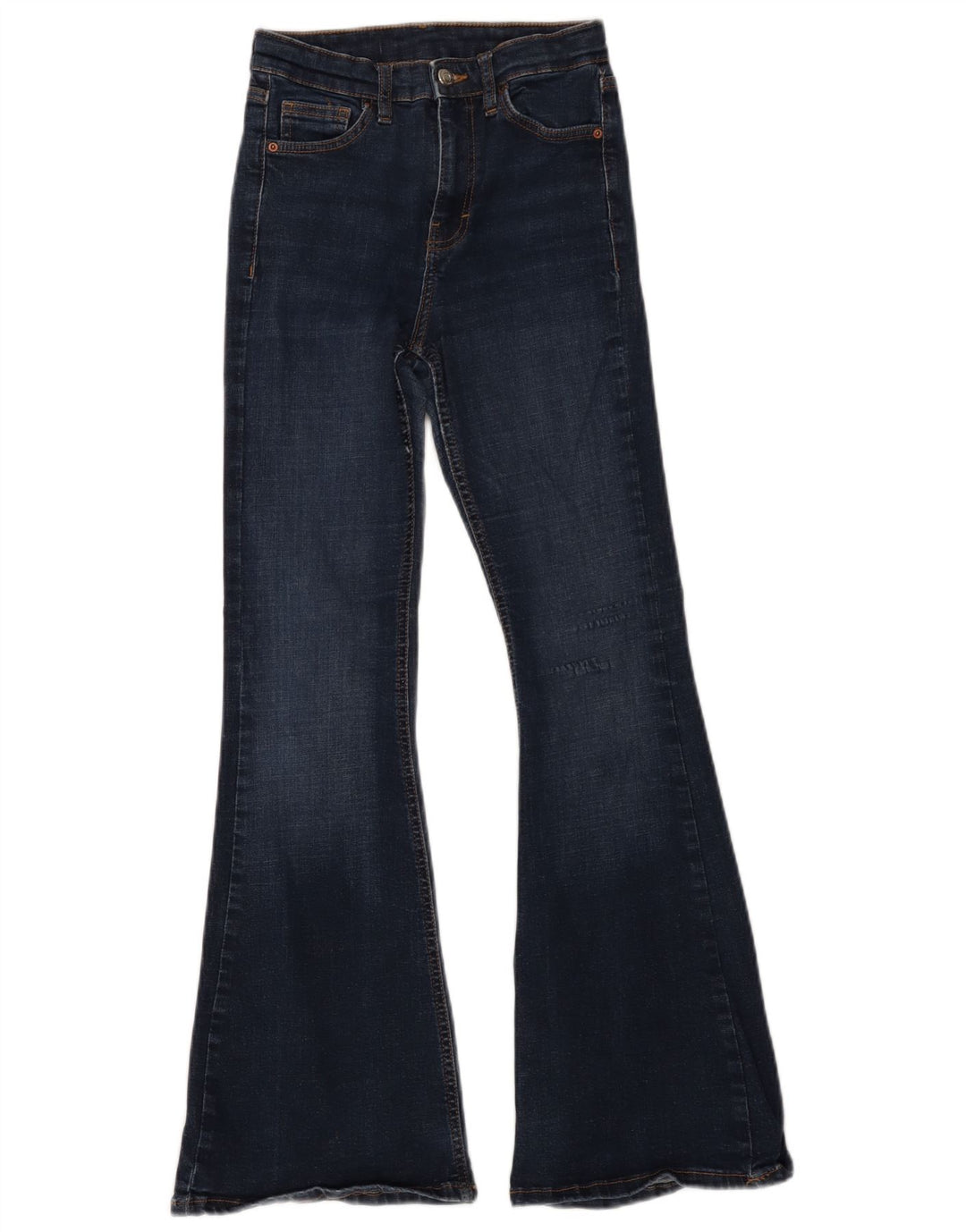 Damskie jeansy rozkloszowane Topshop W26 L29 Niebieskie bawełniane