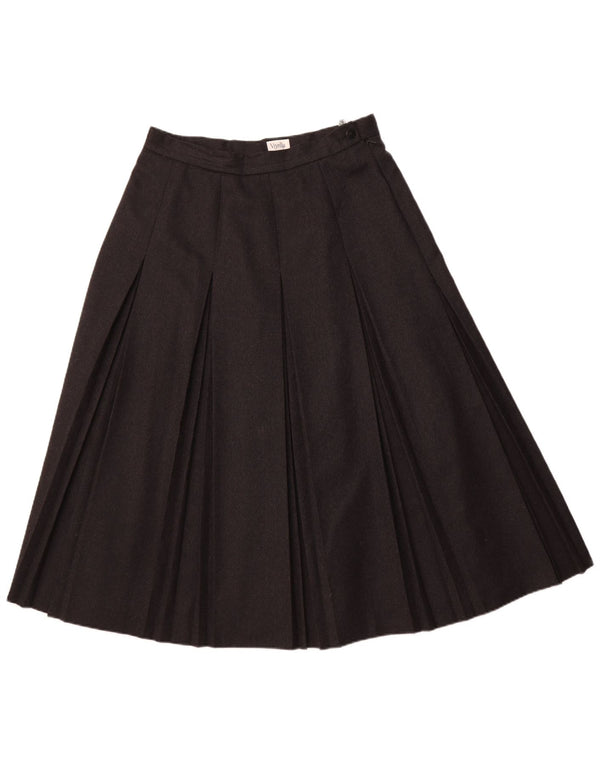 Damska plisowana spódnica VIYELLA UK 16 Large W32 Szara nowa wełna