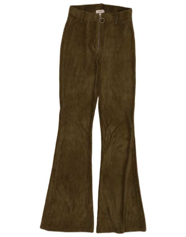 Damskie sztruksowe spodnie Topshop UK 6 XS W24 L32 Khaki Cotton