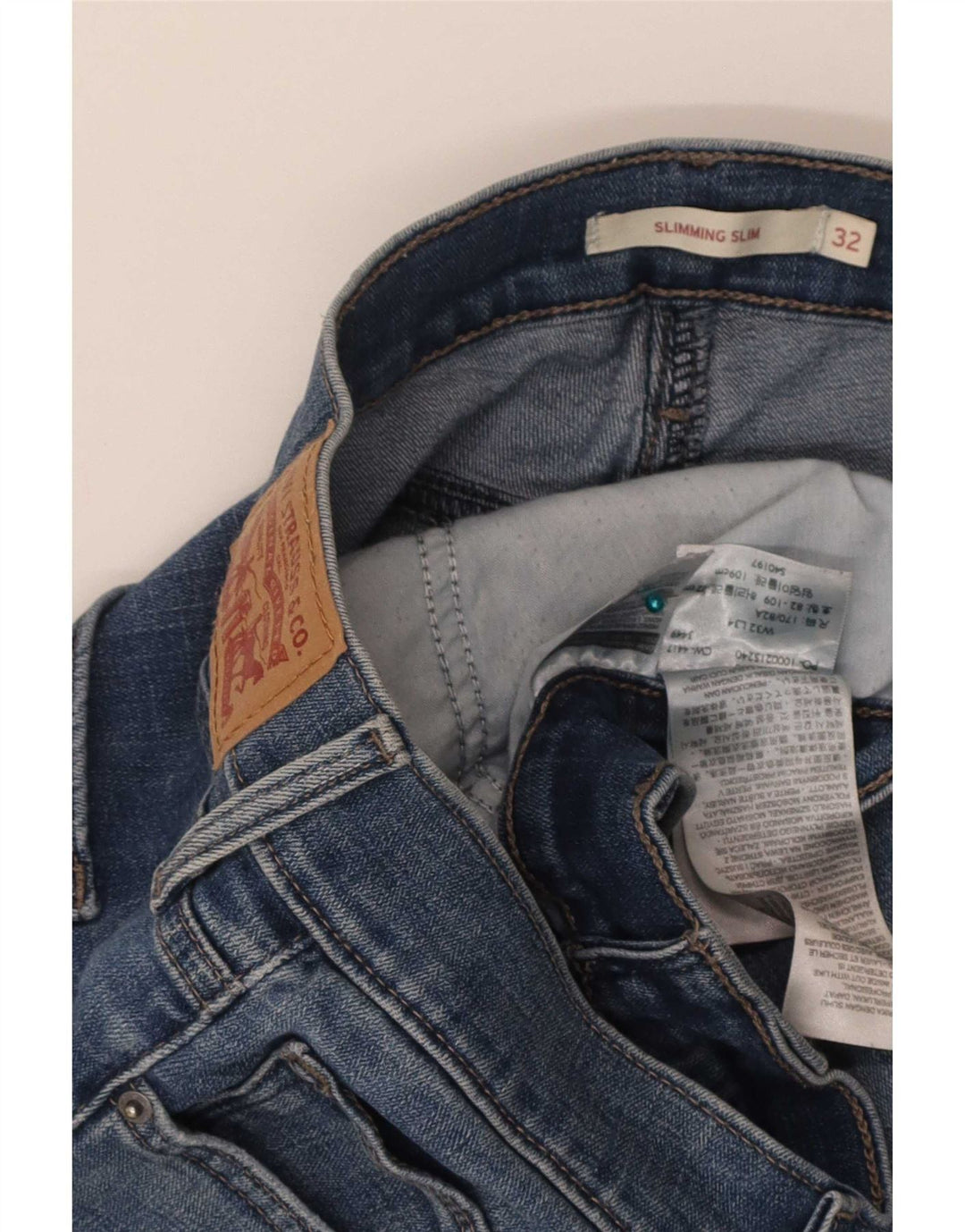Damskie jeansy wyszczuplające Levi's W32 L34 Niebieskie bawełniane