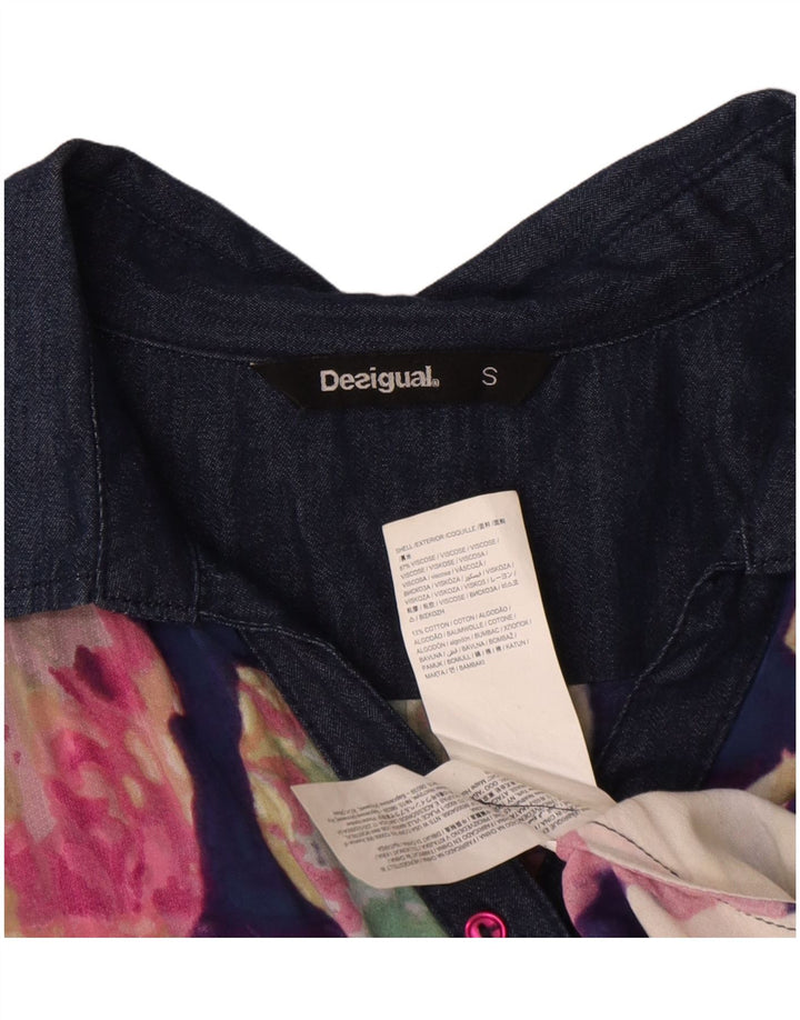Damska bluzka koszulowa Desigual UK 10, mała, wielokolorowa w kwiaty