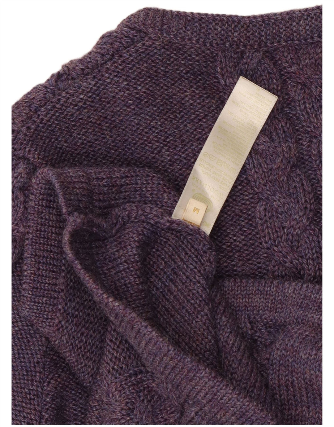 Sweter damski w stylu vintage, UK 12, średni fiolet, wełna