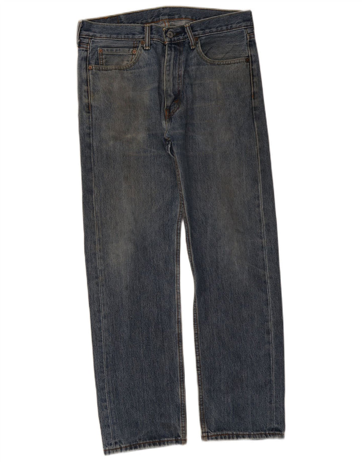 Męskie jeansy Levi's 505 Straight W33 L30 Niebieskie bawełniane