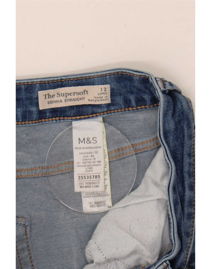 Marks & Spencer Damskie Sienna Straight Jeans UK 12 Medium W30 L31 Niebieski