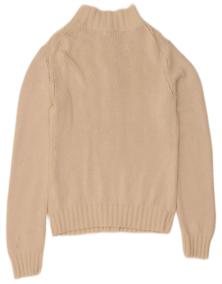 Damski sweter rozpinany North Sails UK 12, średni, złamanej bieli, bawełniany