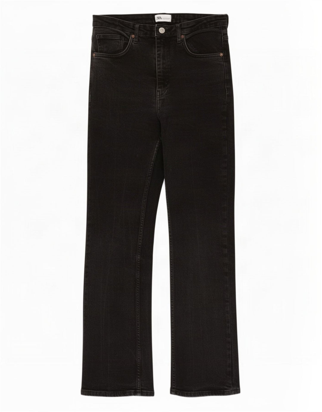 Damskie jeansy rozkloszowane Zara EU 42 Large W32 L30 Czarna bawełna