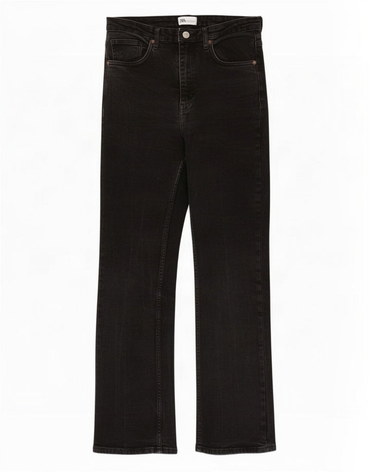 Damskie jeansy rozkloszowane Zara EU 42 Large W32 L30 Czarna bawełna