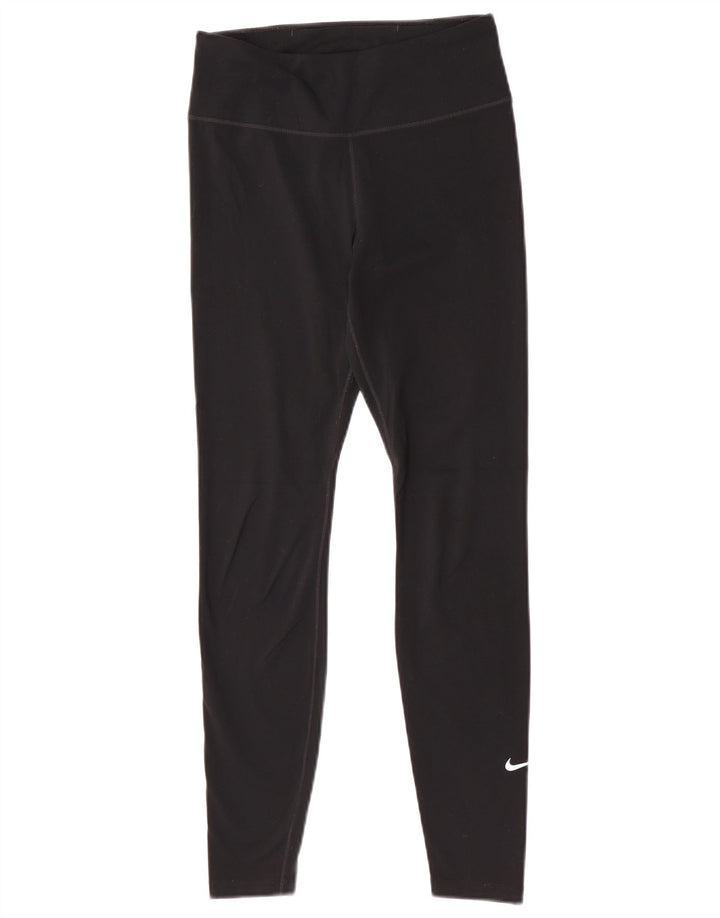 Damskie legginsy Nike Dri Fit UK 8, małe, czarne, poliestrowe, sportowe