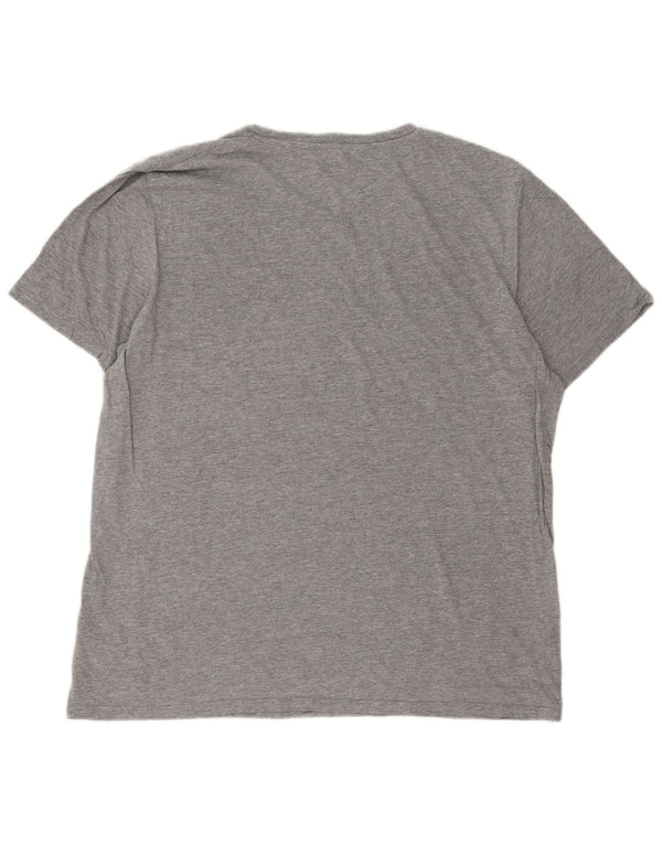 Męski T-shirt z grafiką Jack & Jones, 2XL, szara bawełna w plamki