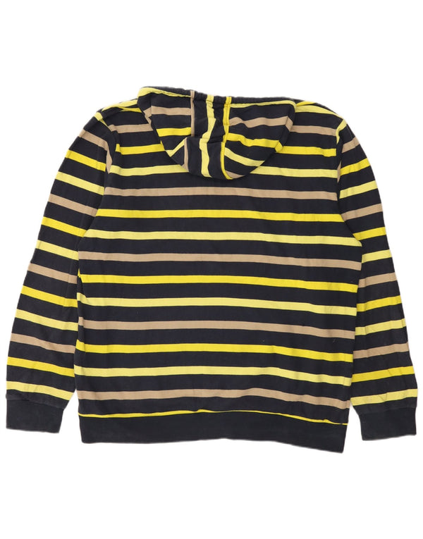 Adidas Męska bluza z kapturem XL, bawełniana w granatowe paski