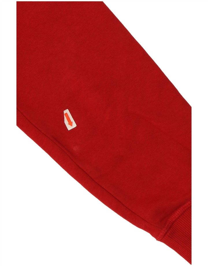 Damska bluza z kapturem Champion Graphic UK 14, średnia czerwona bawełna