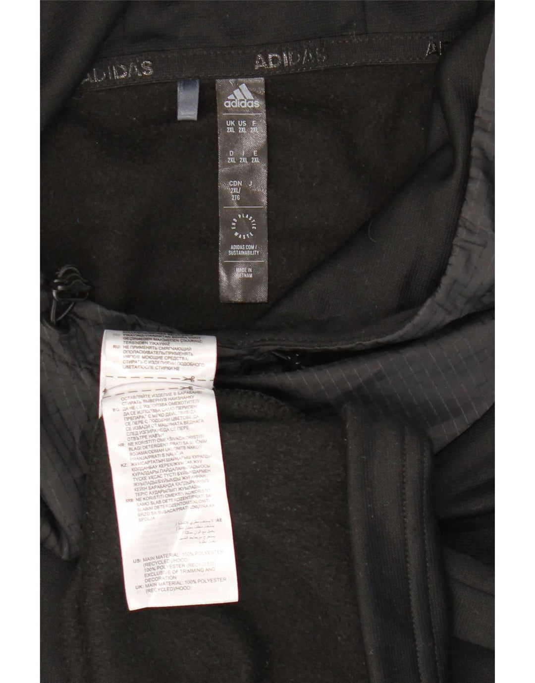 Męska bluza z kapturem Adidas Aeroready 2XL Czarny poliester