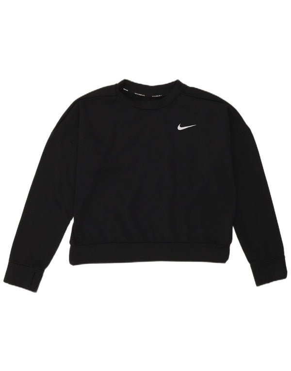 Damska bluza Nike Crop Sweatshirt UK 12 Średni czarny poliester sportowy