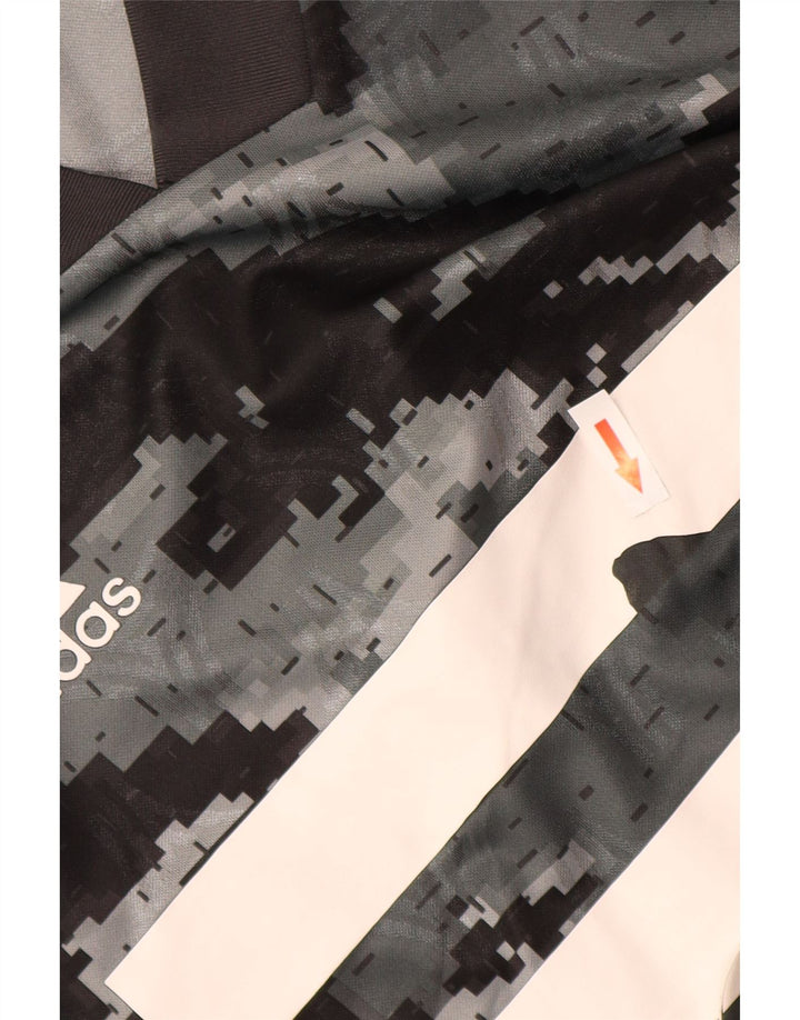 Męska koszulka z grafiką ADIDAS, średnioszara, kamuflażowa, poliester