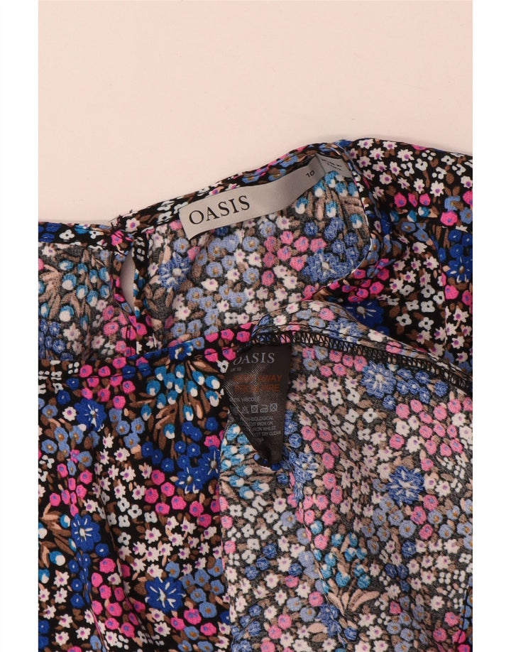 Bluzka damska Oasis Top UK 10 Small, wielobarwna, w kwiaty, wiskoza