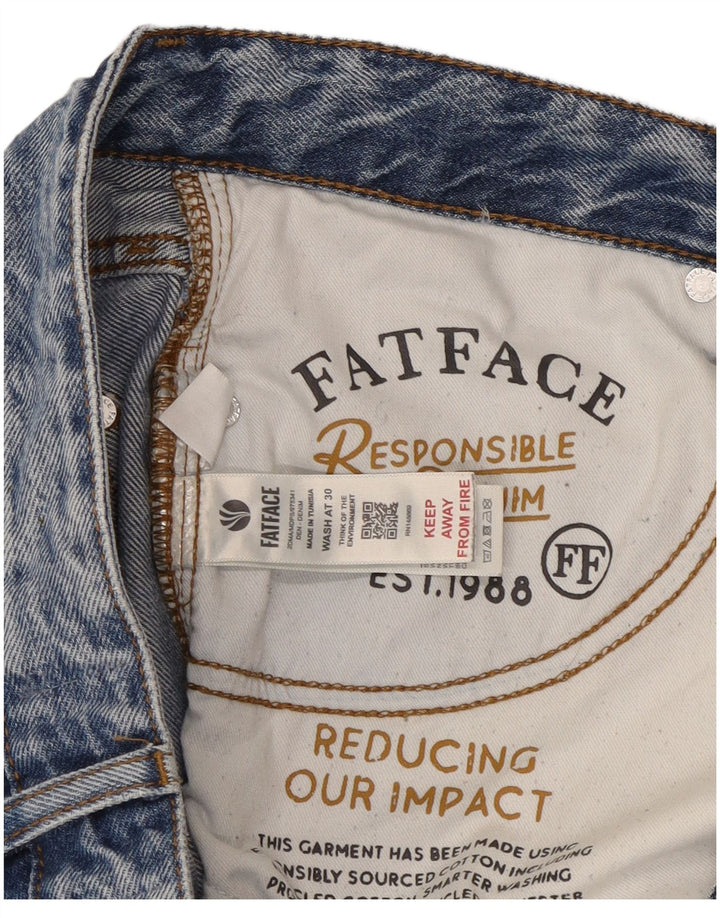 Męskie jeansy Fat Face w trudnej sytuacji W30 L34, niebieska bawełna