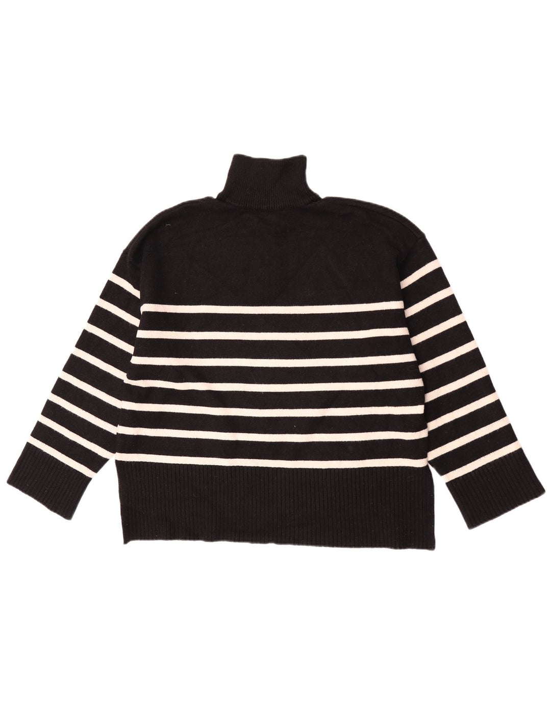 Damski sweter oversize z zamkiem błyskawicznym Zara UK 10 w małe czarne paski