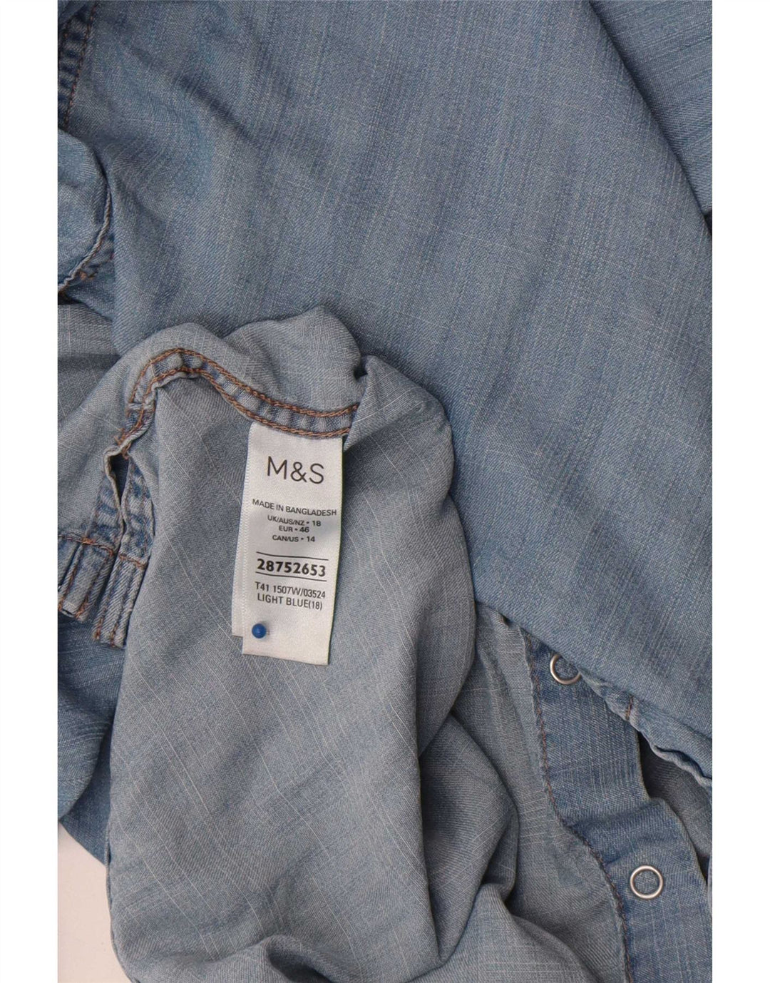 Damska koszula dżinsowa Marks & Spencer UK 18 XL, niebieska z lyocellu