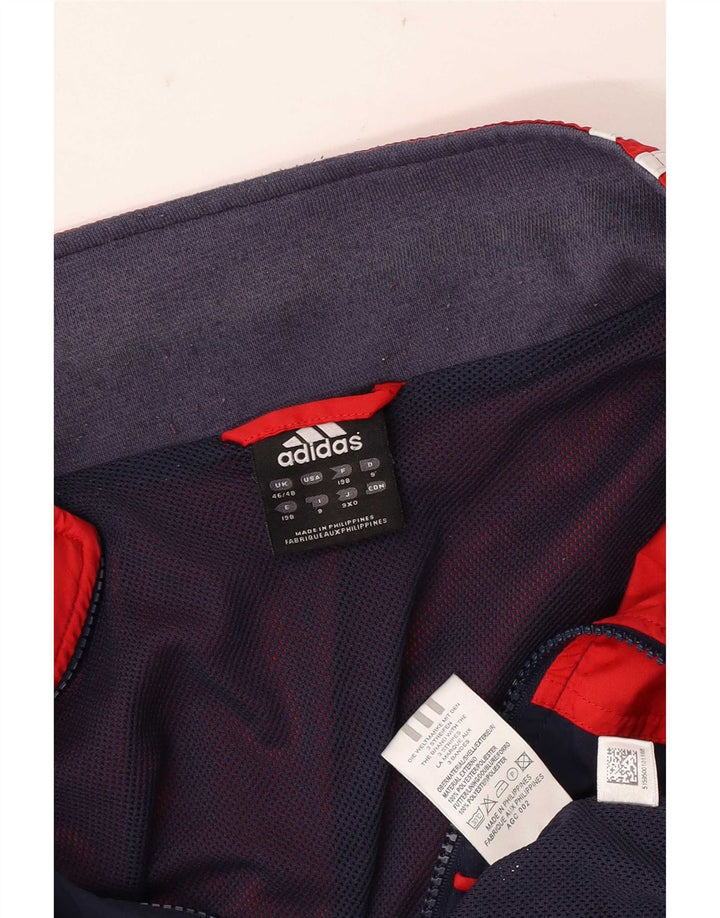 Adidas Męska bluza dresowa UK 46/48 XL Czerwony poliester z blokami kolorów