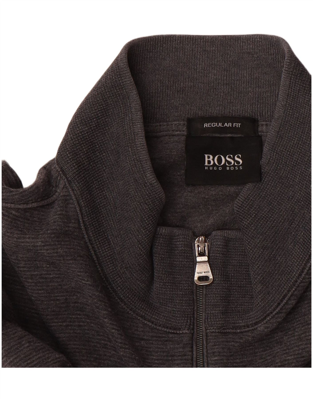 Męska bluza z zamkiem błyskawicznym i regularnym krojem Hugo Boss, duża, szara