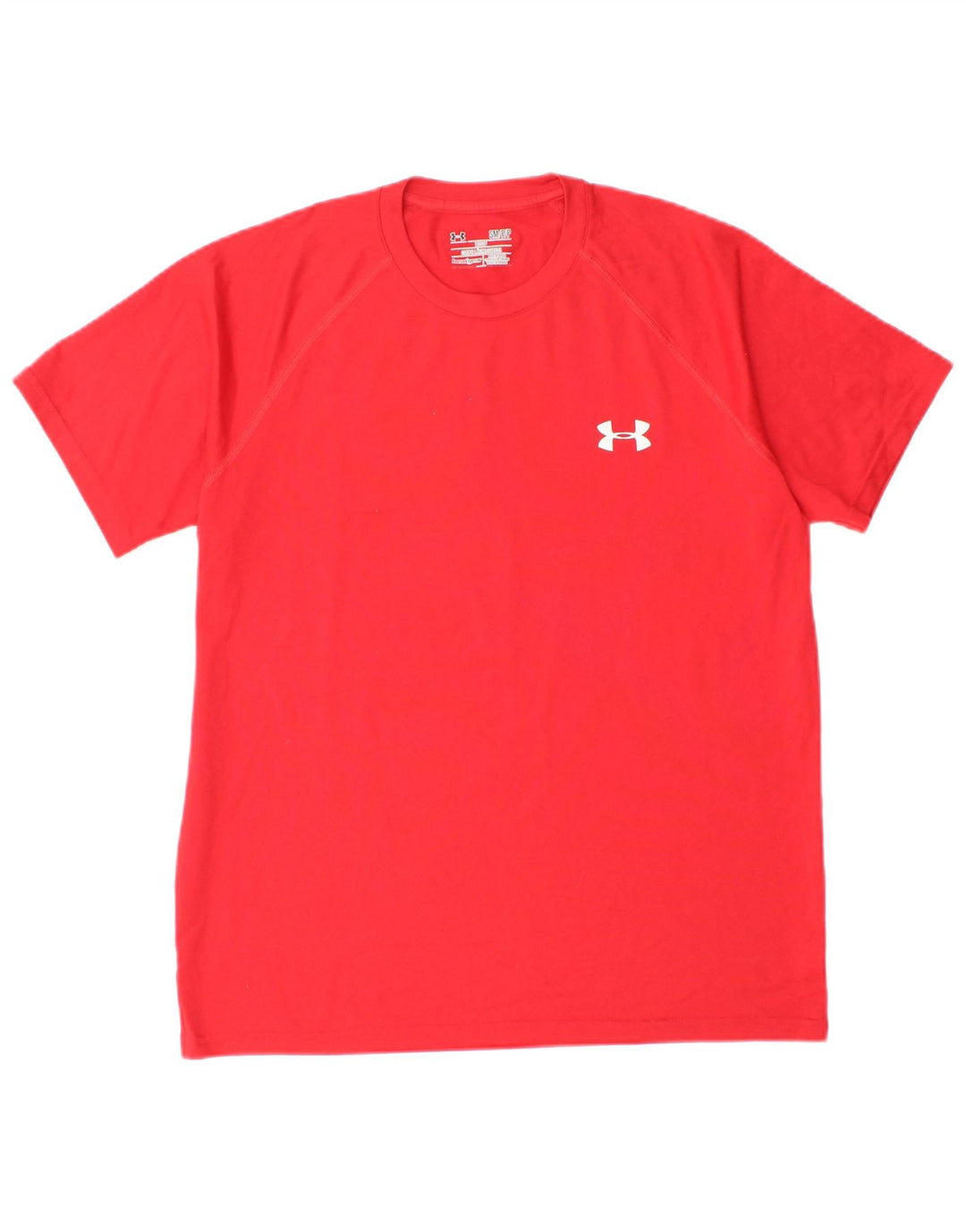 Męski T-shirt UNDER ARMOUR Heat Gear, mały, czerwony, poliestrowy
