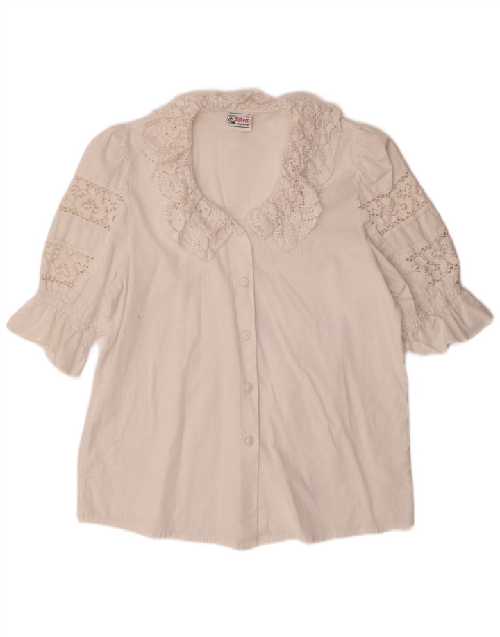 Damska bluzka koszulowa ALPHORN IT 40 Średnia biel