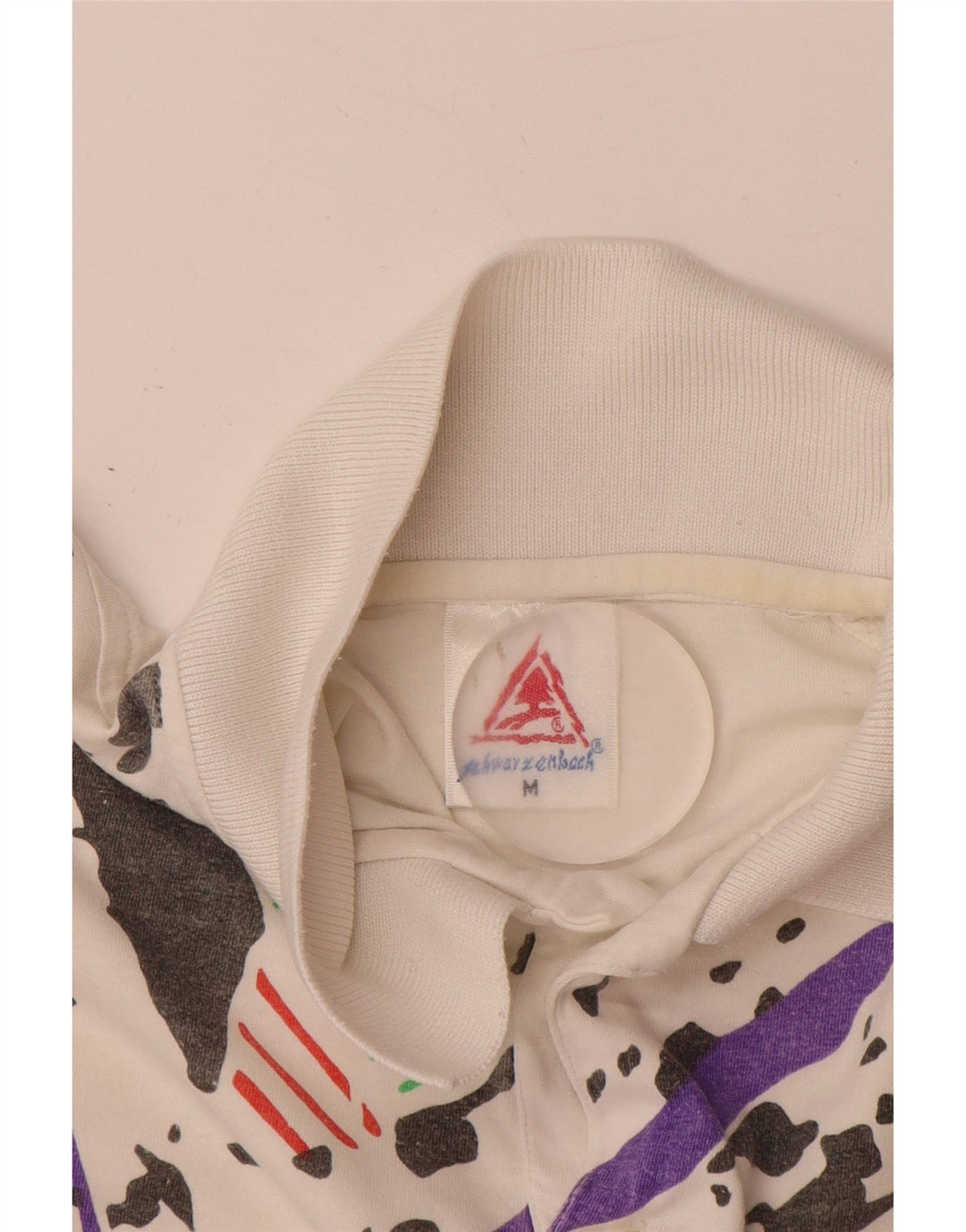 Chłopięca koszulka polo VINTAGE 15-16 lat, średnia biała bawełna w kamuflażu