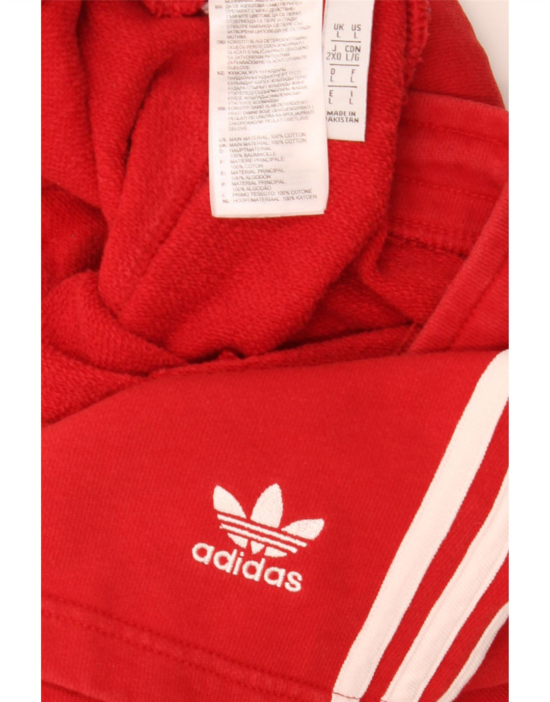 Męskie spodenki sportowe Adidas, duże, czerwone, bawełniane