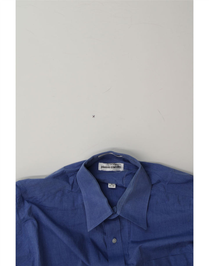 PIERRE CARDIN Mens Shirt Size 16 Large Blue Cotton Vintage Pierre Cardin and Second-Hand Pierre Cardin from Messina Hembry 