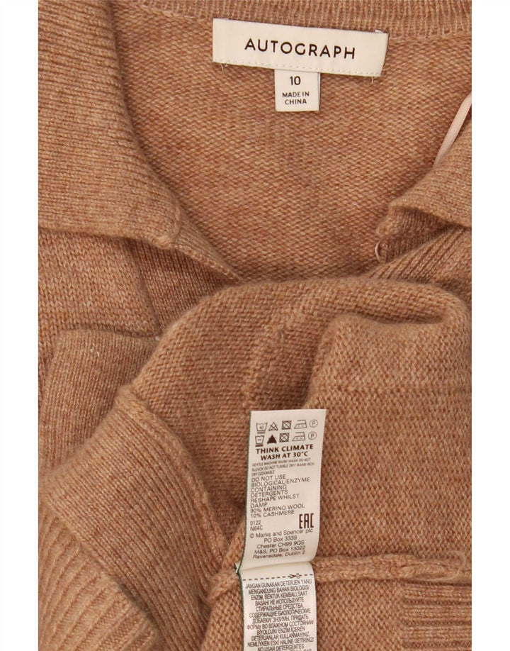 Marks & Spencer Damski sweter z autografem, UK 10, mały beż