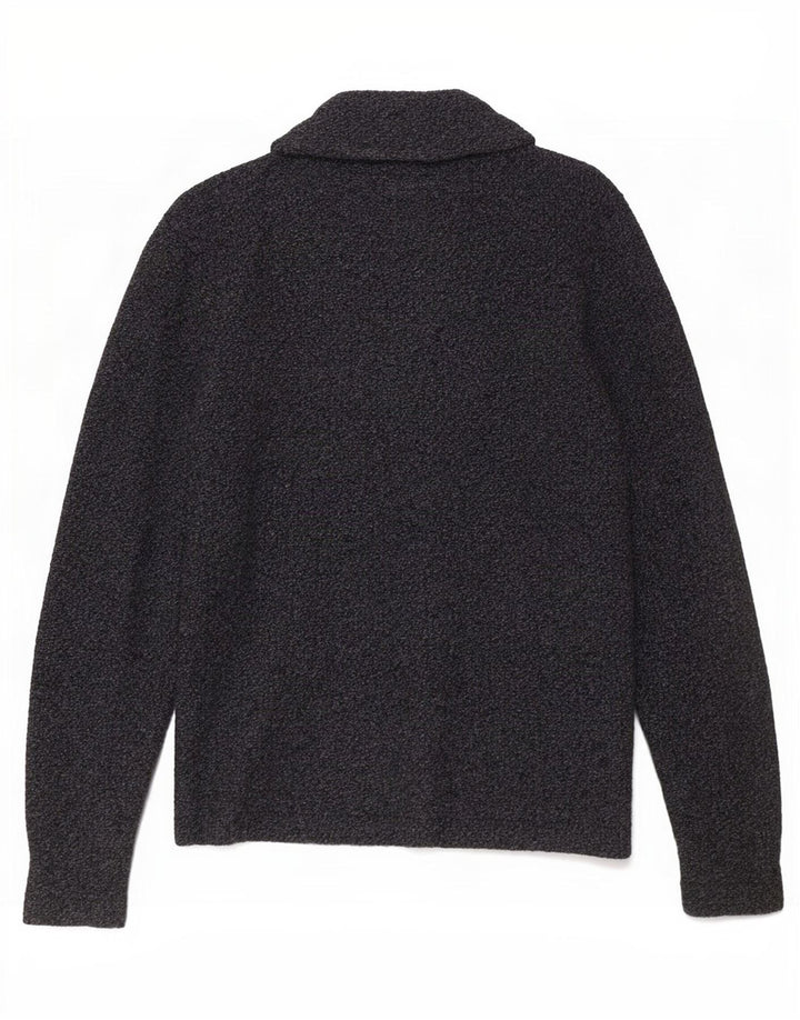 Męski sweter rozpinany Massimo Dutti Średnioszary, wełniany cętki