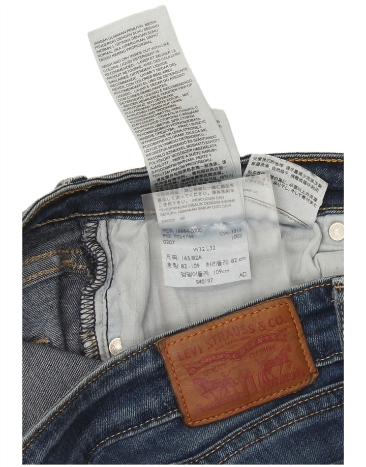 Damskie jeansy Levi's Slim W32 L32 Granatowa bawełna
