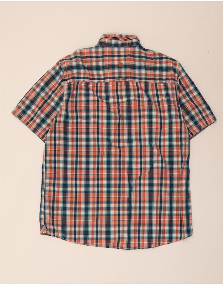 Męska koszula z krótkim rękawem FAT FACE o klasycznym kroju XL, wielokolorowa, bawełniana w kratę