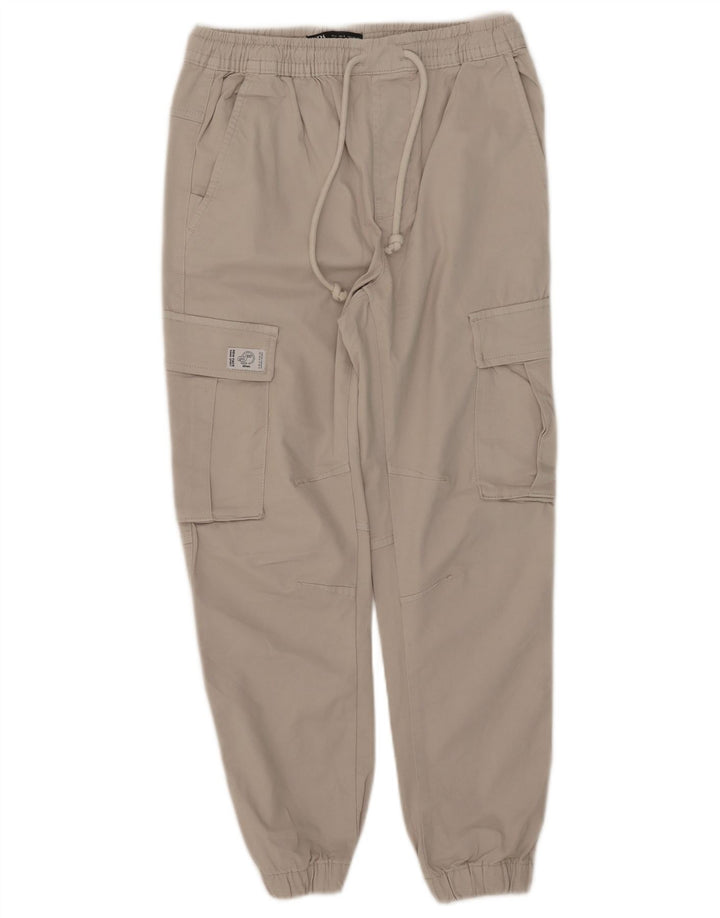 Męskie spodnie cargo Zara Joggers Small W30 L26 Beżowe