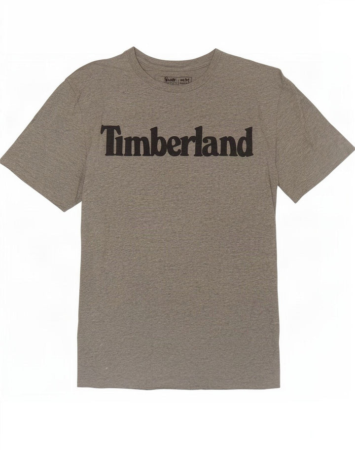 Męska koszulka Timberland o regularnym kroju z grafiką, średnia szara bawełna