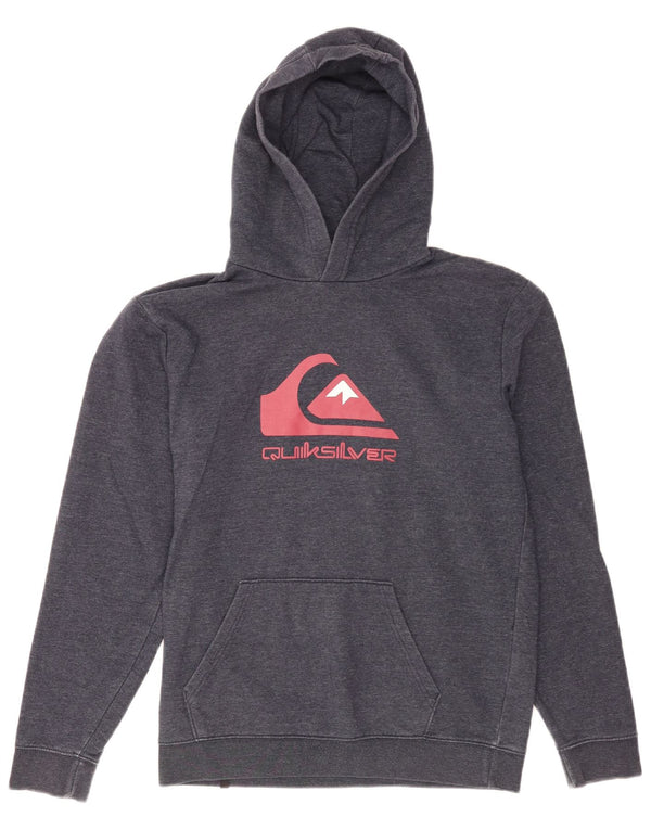Chłopięcy sweter z kapturem Quiksilver z grafiką 15-16 lat XL, granatowy, bawełniany