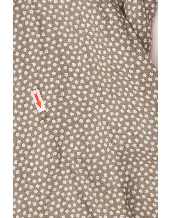 Koszula męska Massimo Dutti XL, szara, lniana w kwiaty