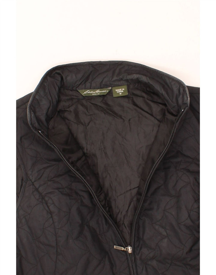 EDDIE BAUER Womens Gilet UK 14 Medium Black Polyester Vintage Eddie Bauer and Second-Hand Eddie Bauer from Messina Hembry 