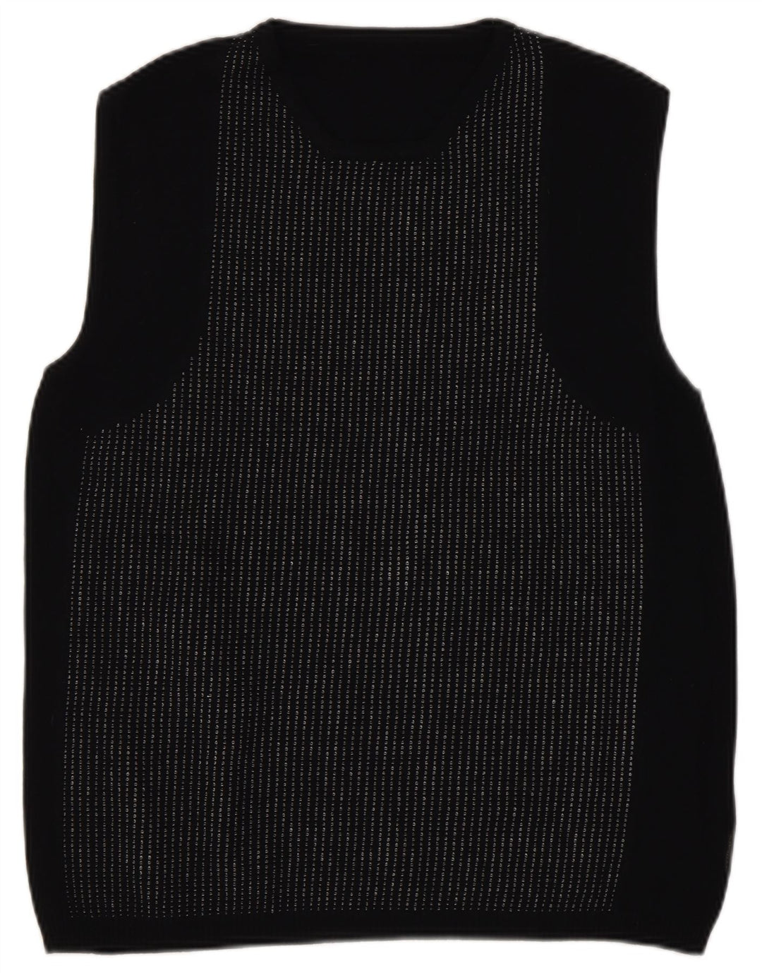 Tank top damski w stylu vintage, UK 14, duży, czarny
