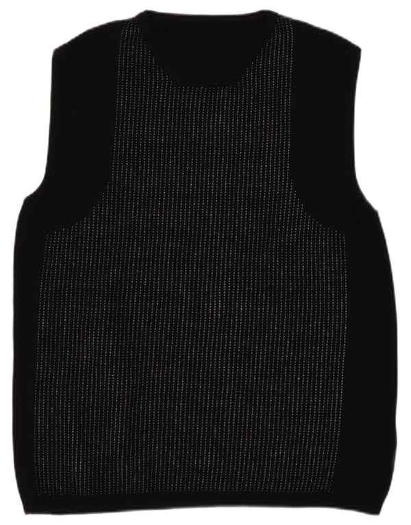 Tank top damski w stylu vintage, UK 14, duży, czarny