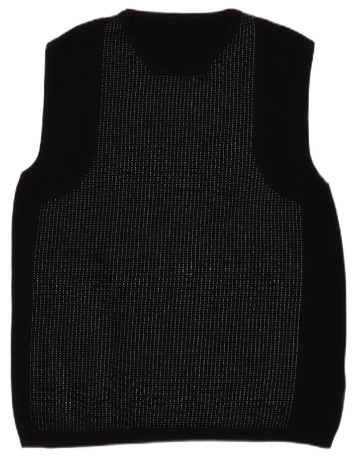 Tank top damski w stylu vintage, UK 14, duży, czarny