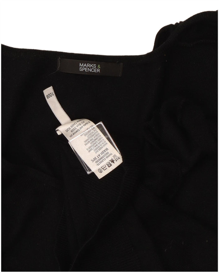 Marks & Spencer Damski sweter z dekoltem w łódkę, UK 10, mały, czarny